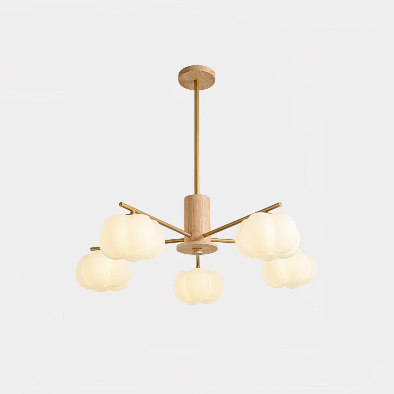Wooden Cotton Balls Chandelier - Letslighting