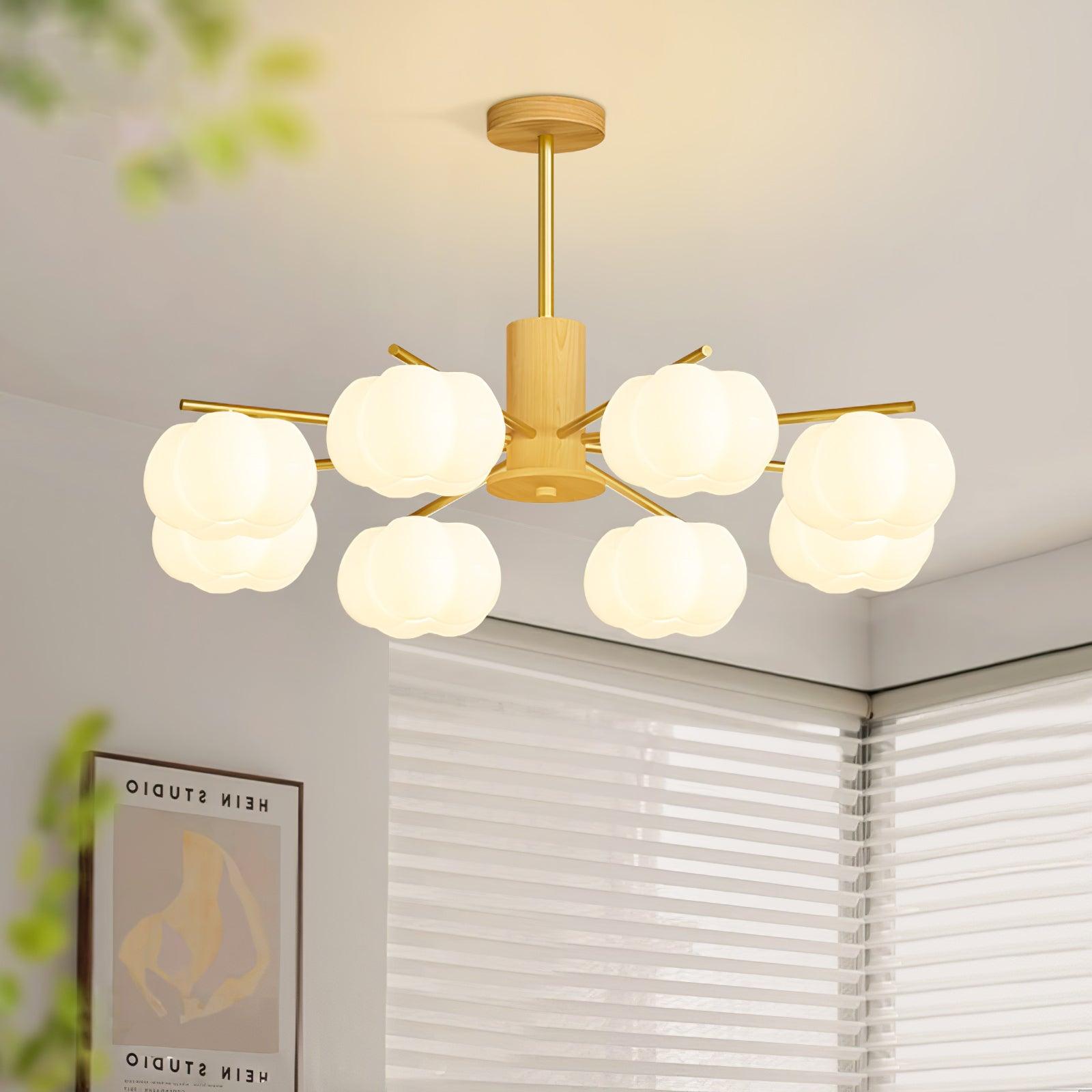 Wooden Cotton Balls Chandelier - Letslighting