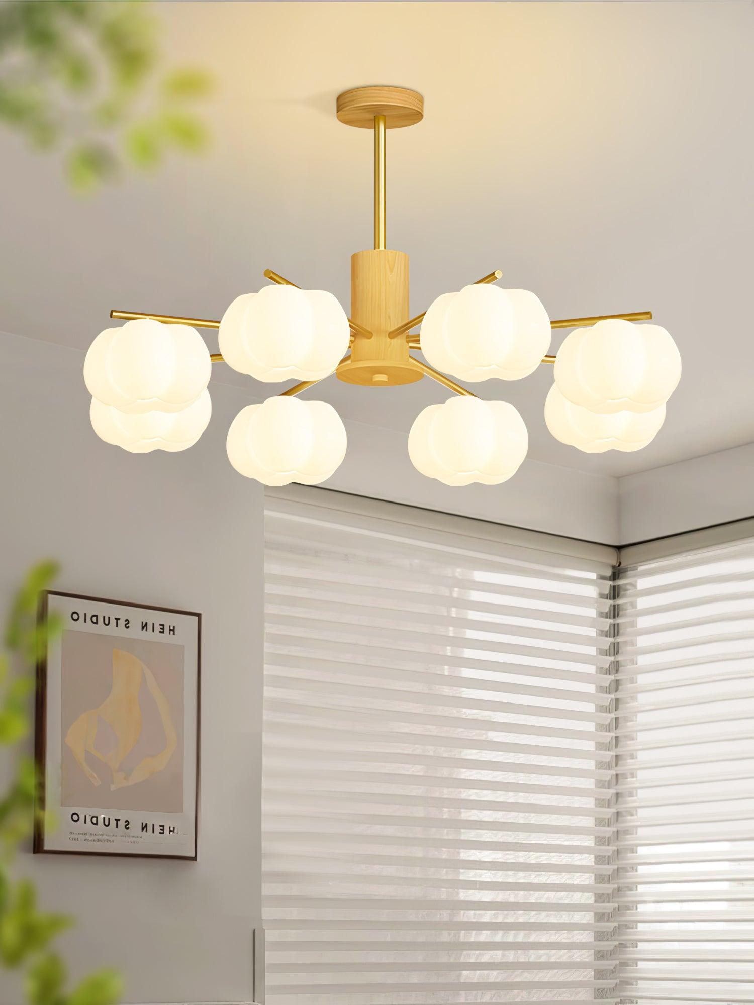 Wooden Cotton Balls Chandelier - Letslighting