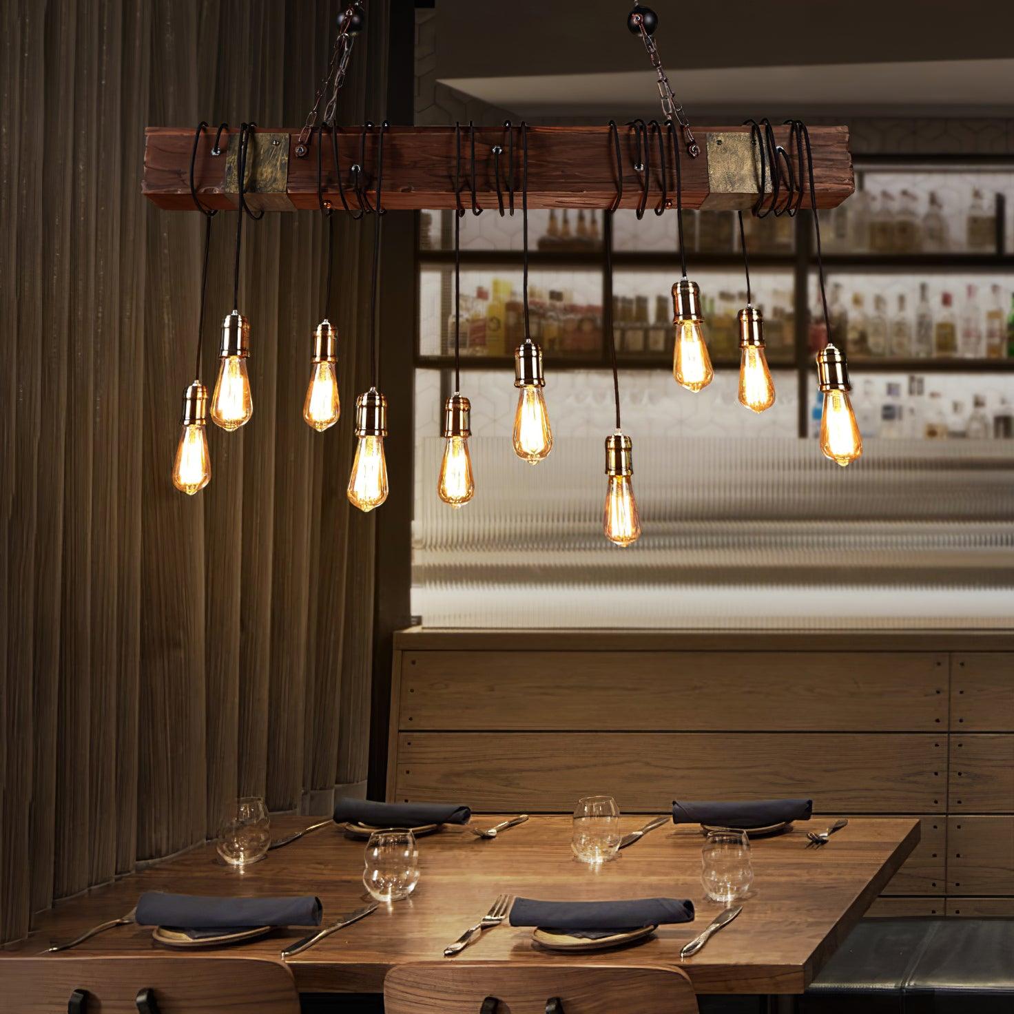Wood Hanging Multi Chandelier - Letslighting
