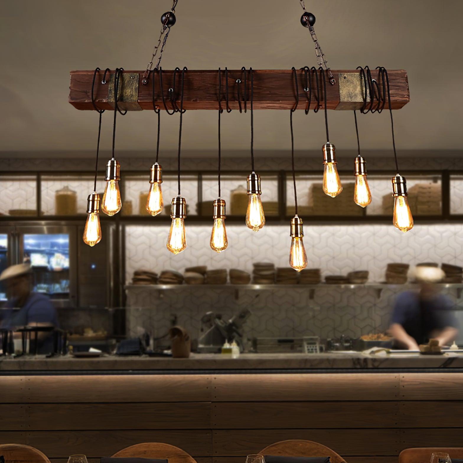 Wood Hanging Multi Chandelier - Letslighting