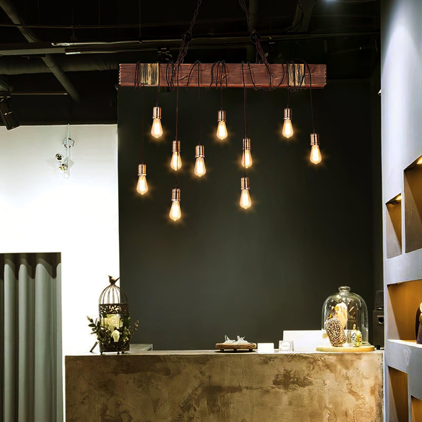 Wood Hanging Multi Chandelier - Letslighting