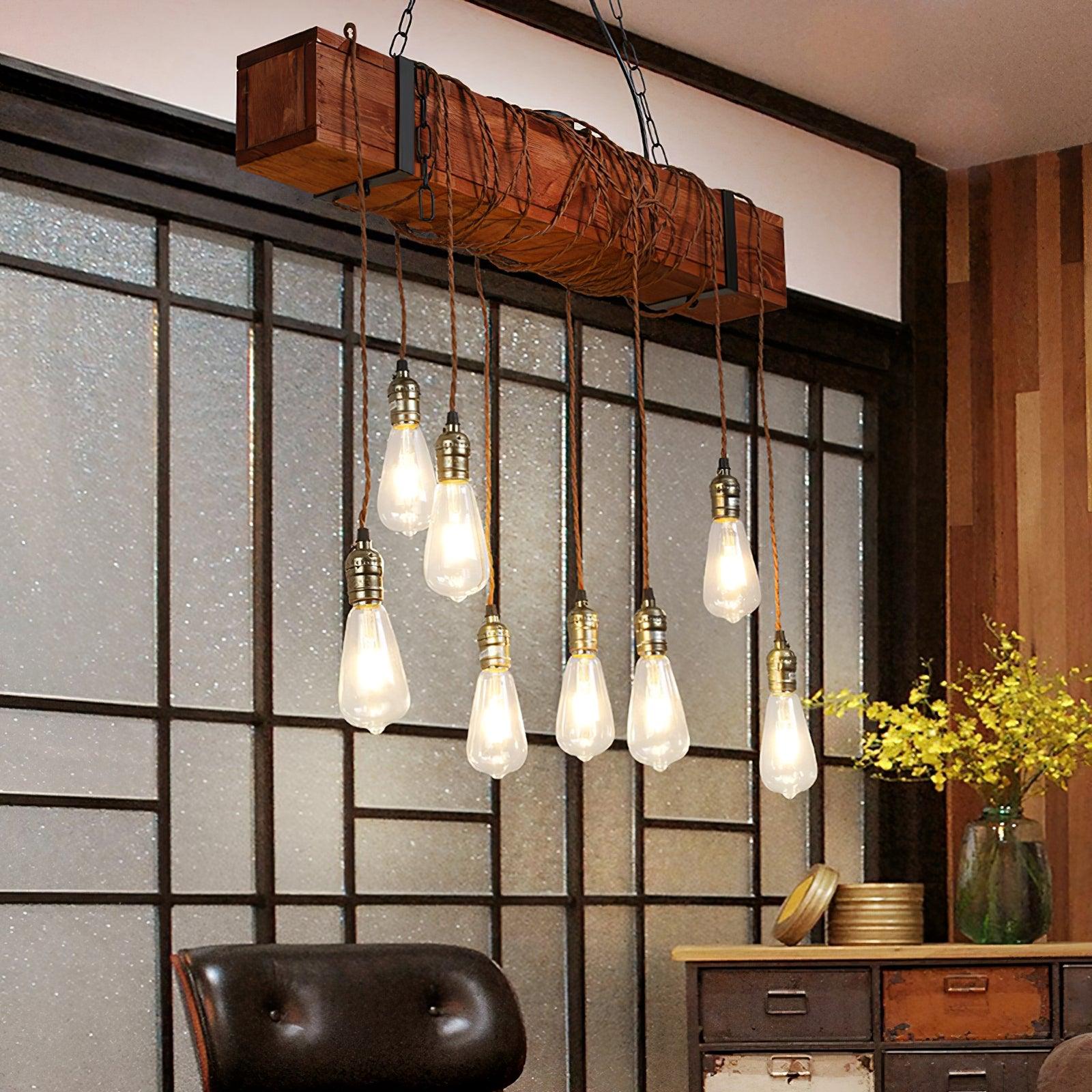 Wood Hanging Multi Chandelier - Letslighting