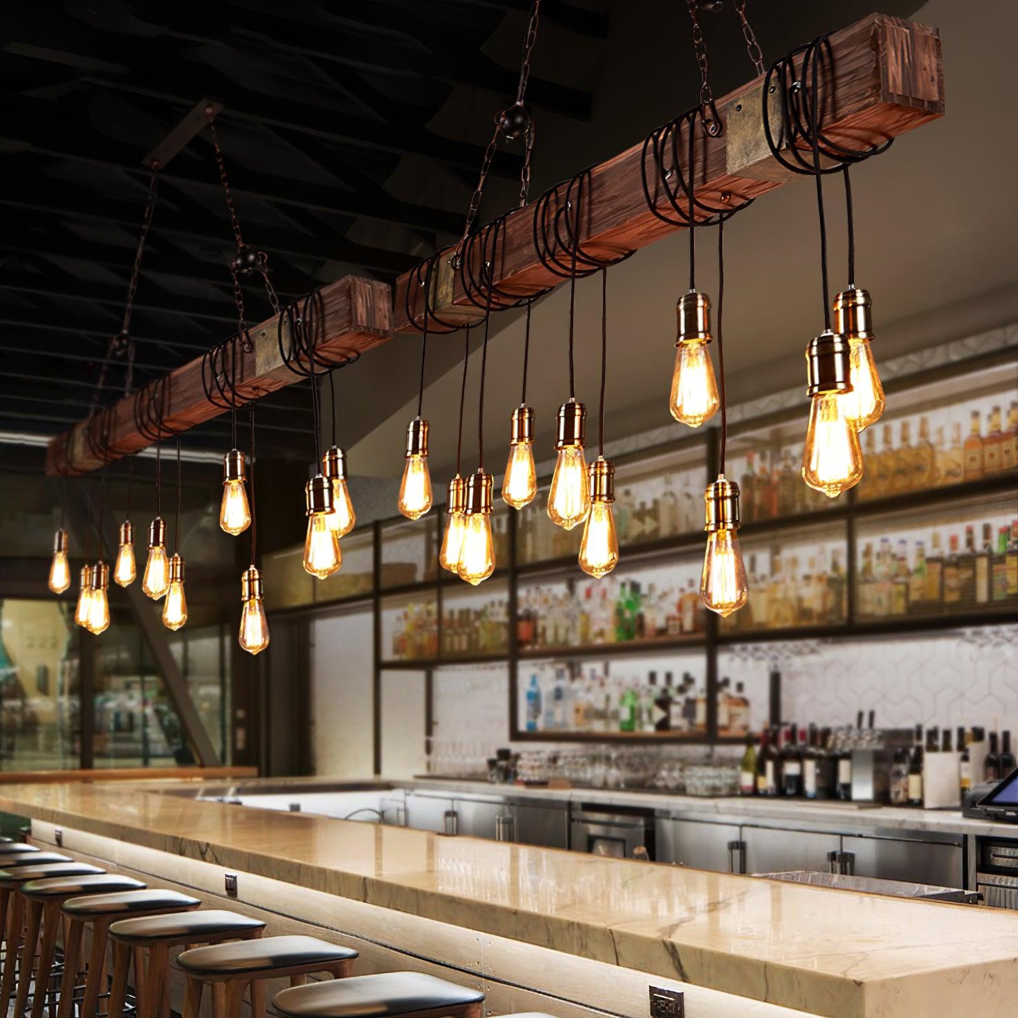 Wood Hanging Multi Chandelier - Letslighting