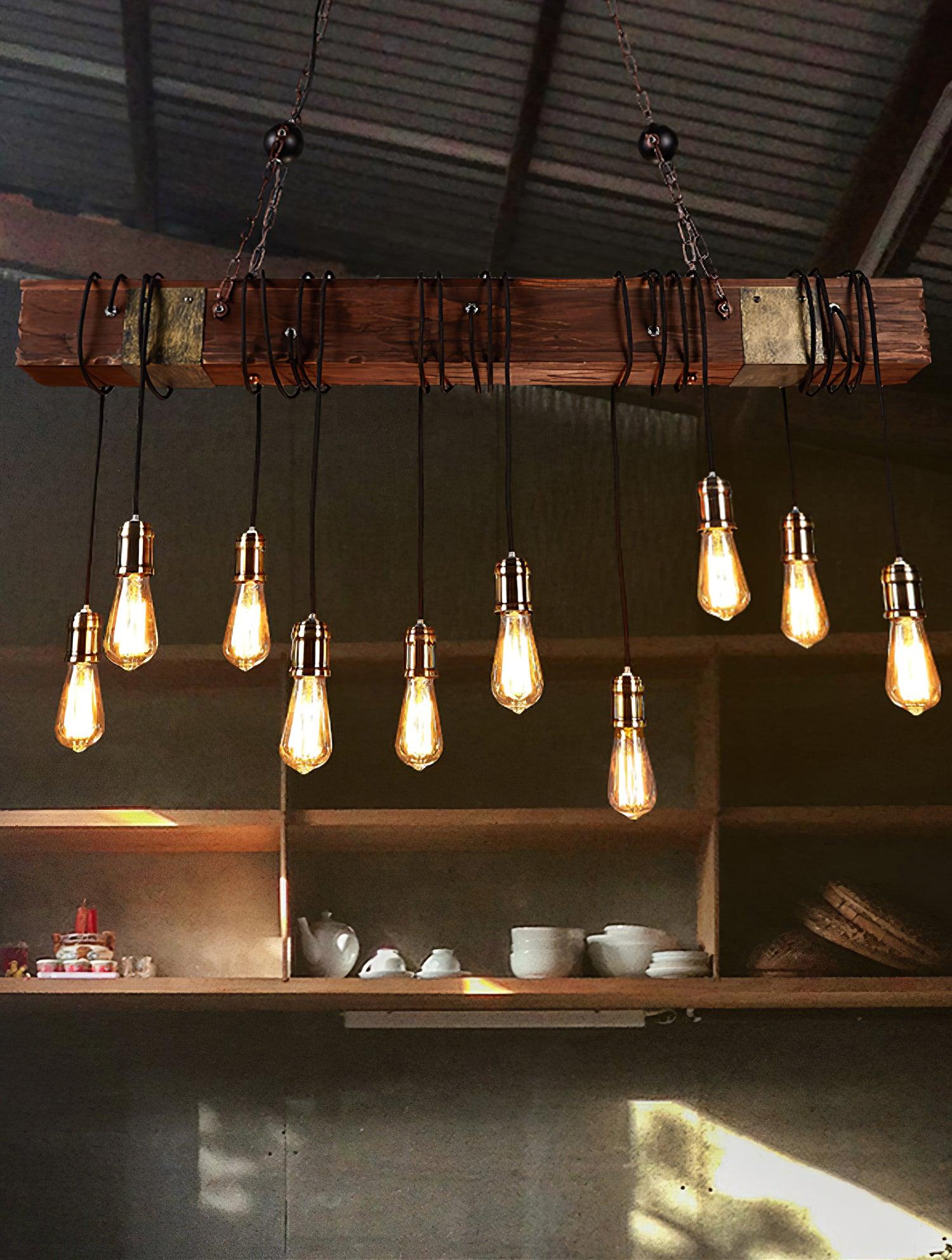 Wood Hanging Multi Chandelier - Letslighting
