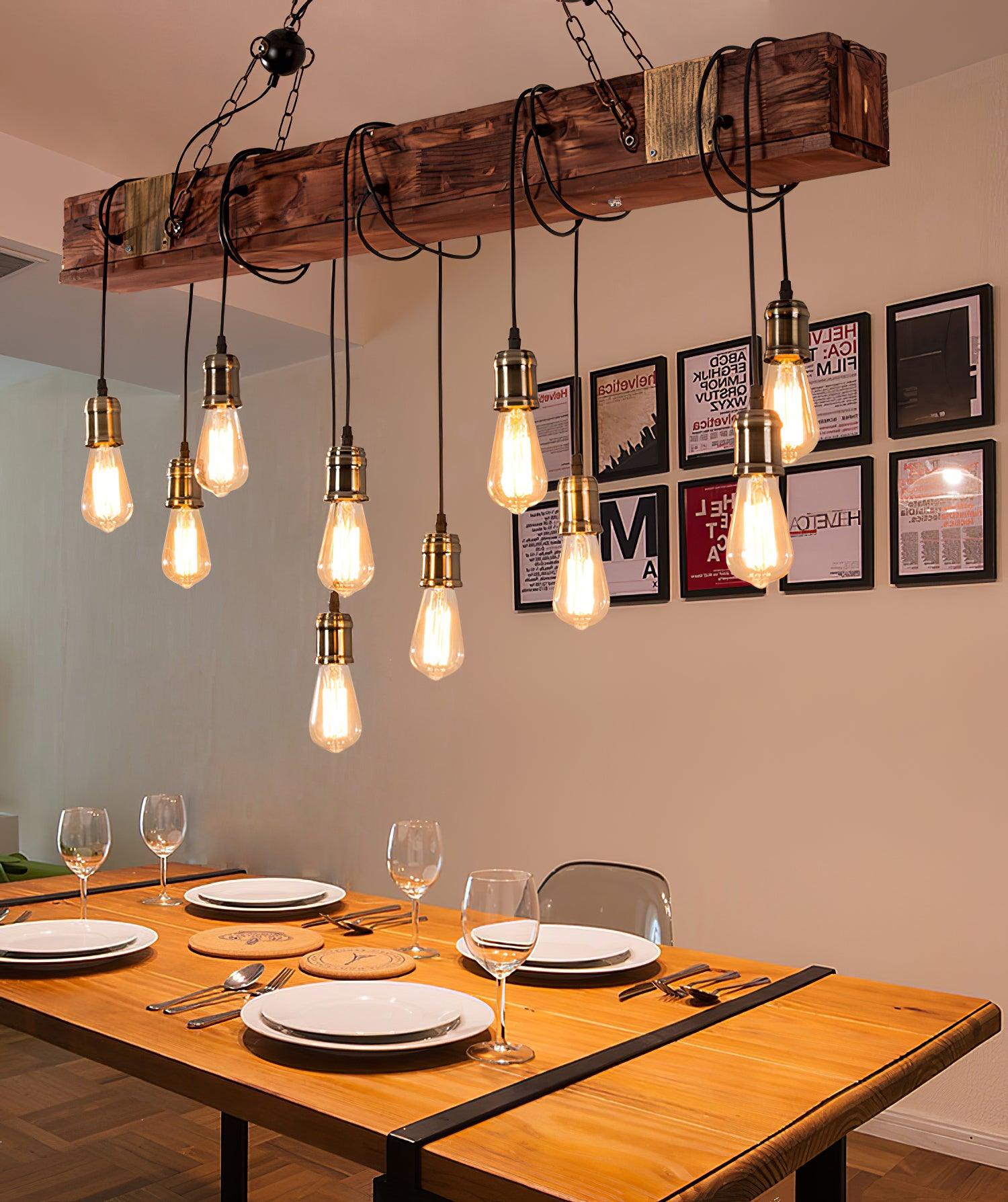 Wood Hanging Multi Chandelier - Letslighting