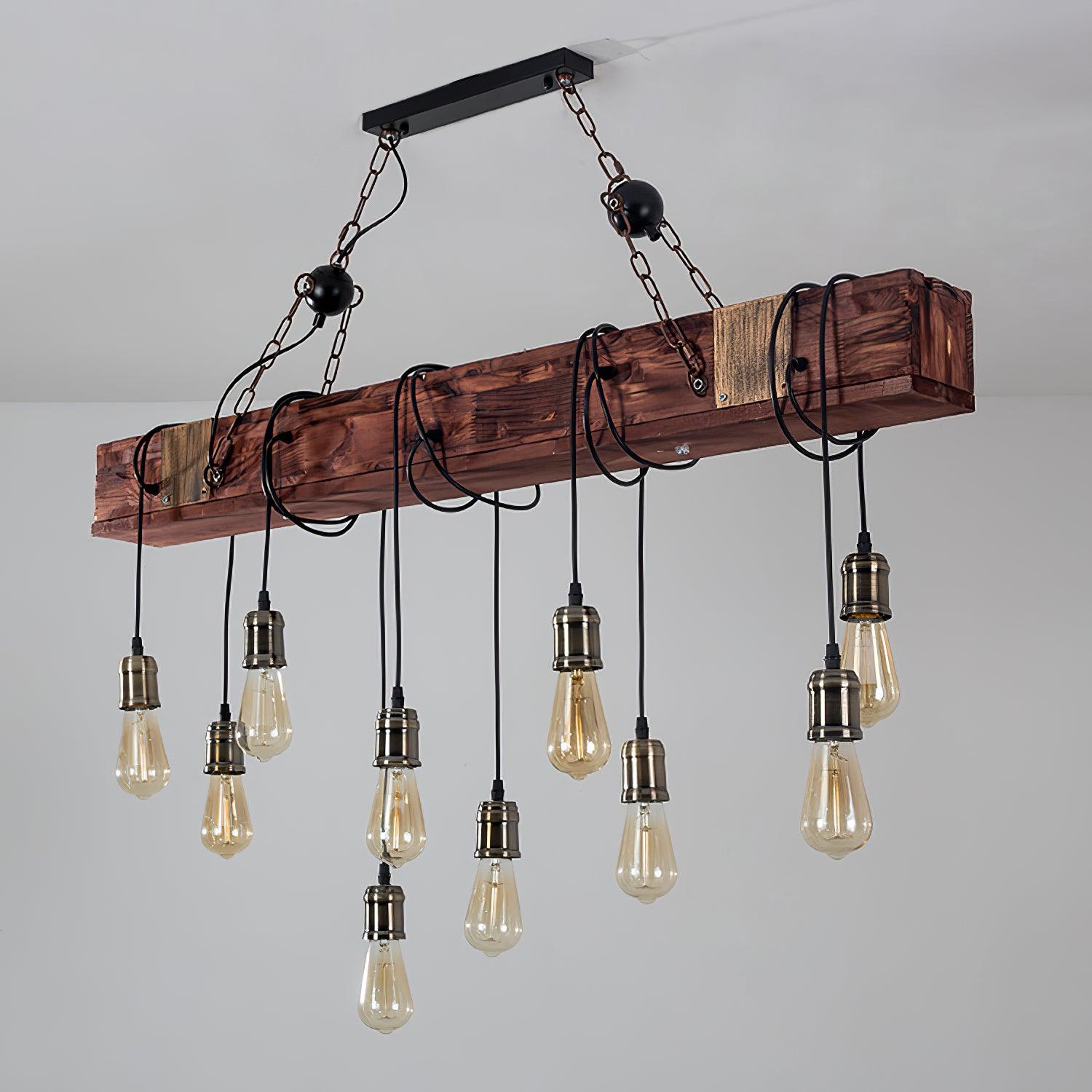 Wood Hanging Multi Chandelier - Letslighting