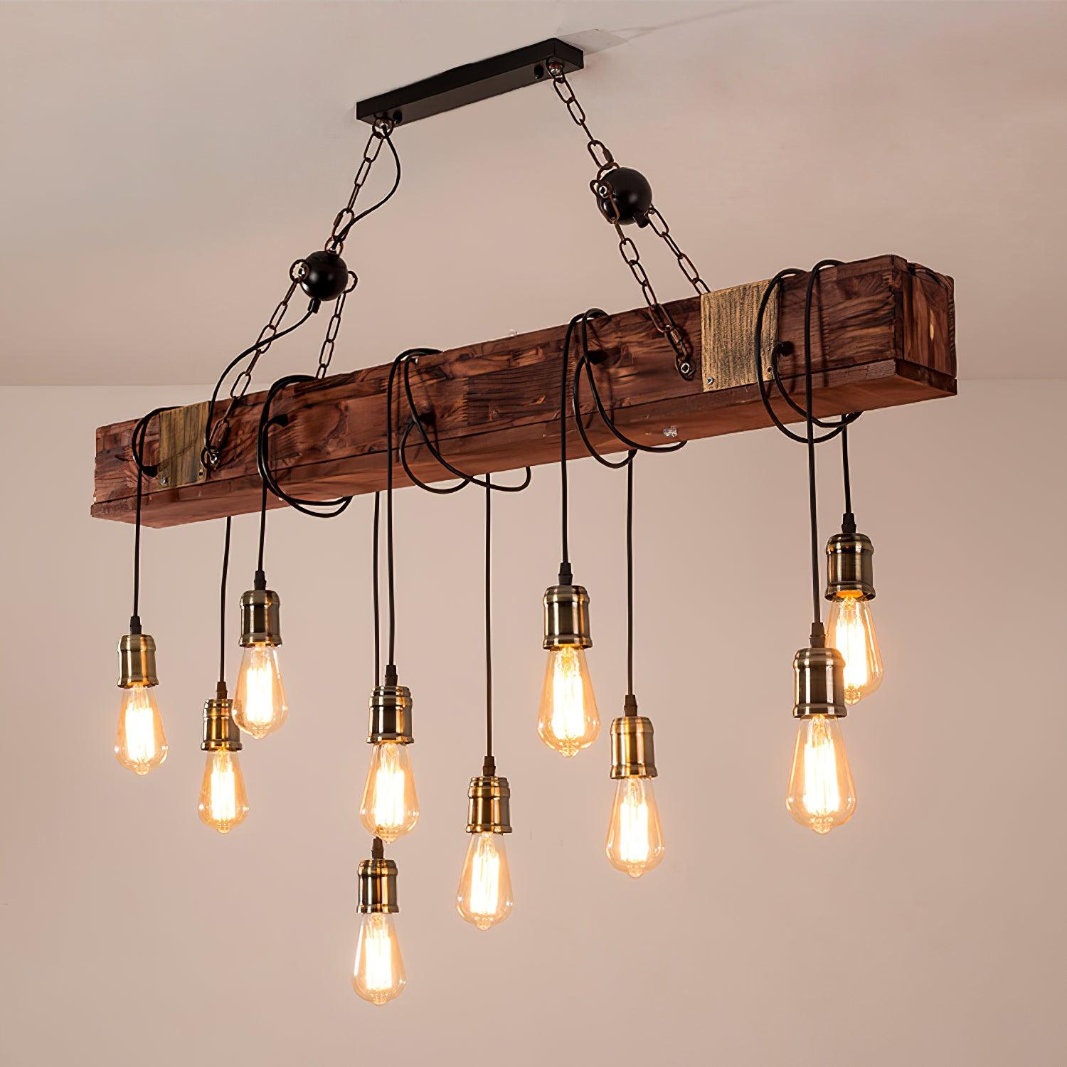 Wood Hanging Multi Chandelier - Letslighting