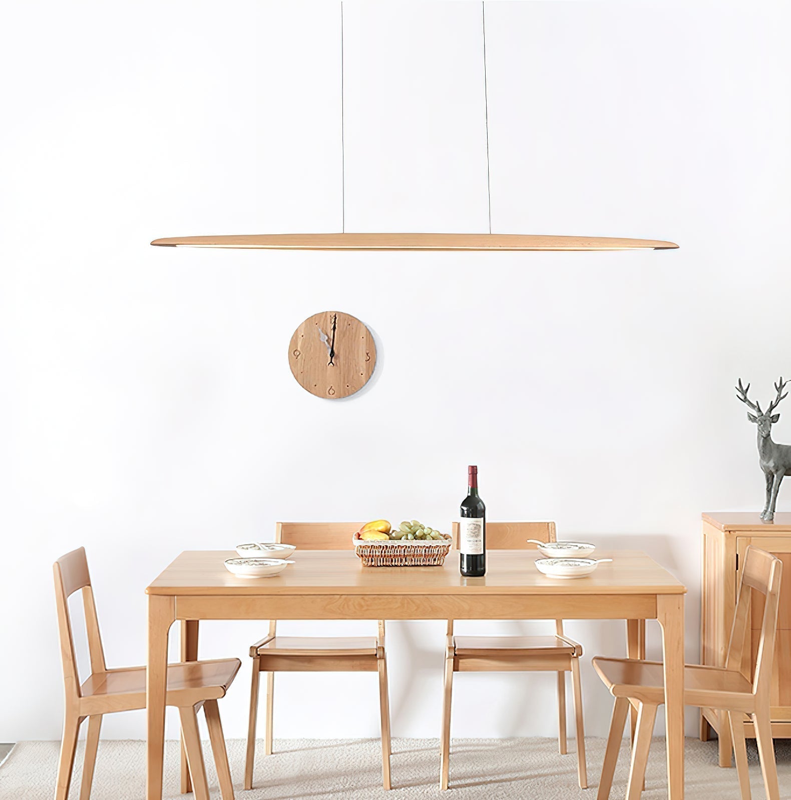 Zing Modern Minimalist Walnut Wood Pendant Lamp - Lamp Copper