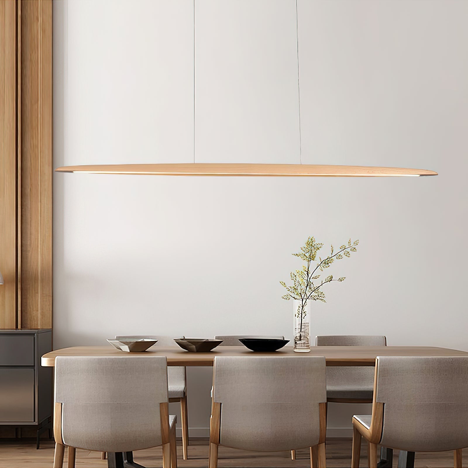 Zing Modern Minimalist Walnut Wood Pendant Lamp - Lamp Copper