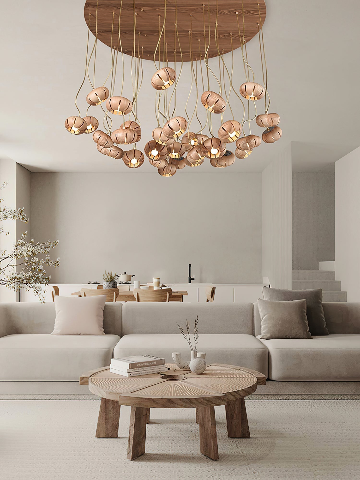 Zasorir Sculptural Marble Cluster Pendant Light - Letslighting