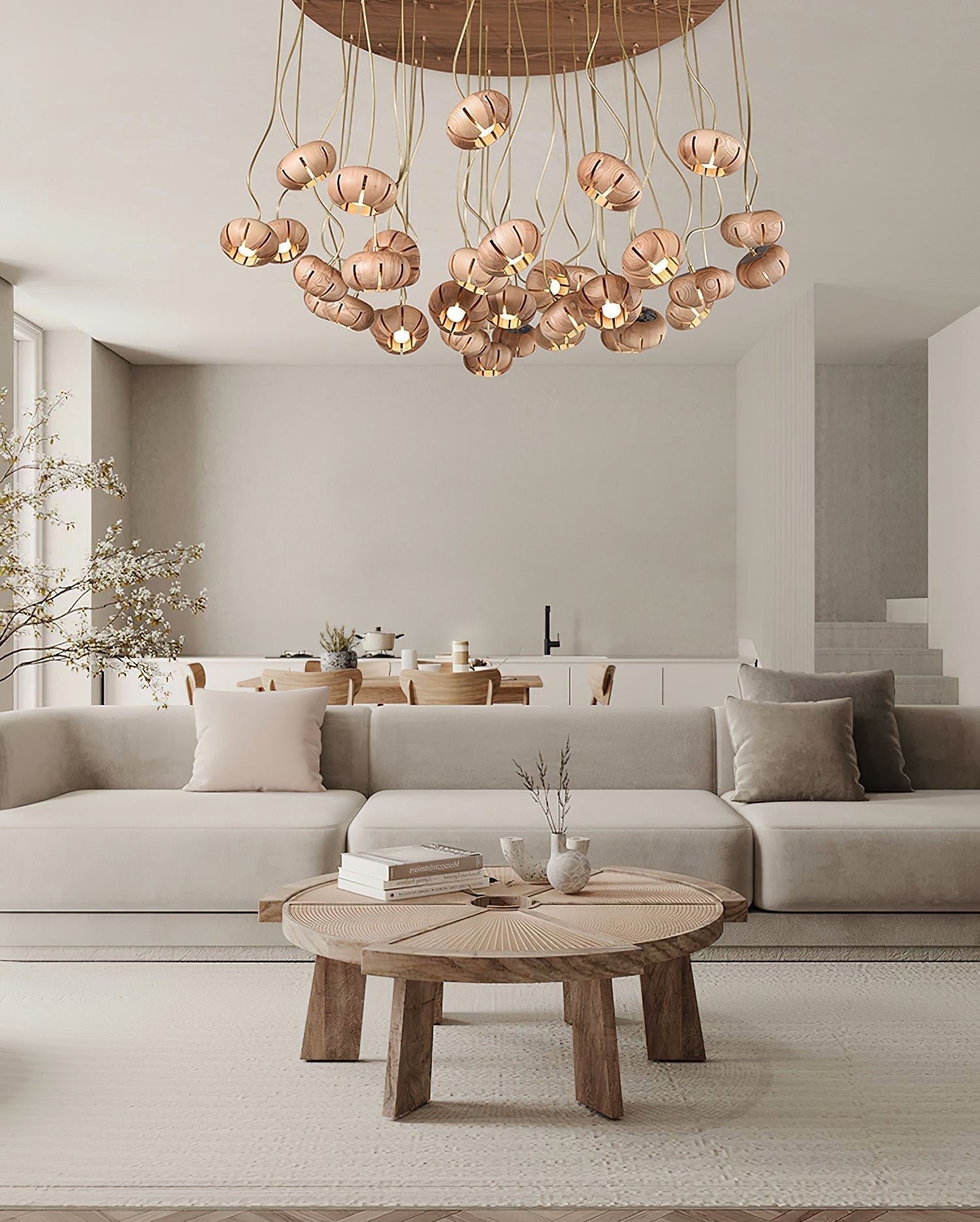 Zasorir Sculptural Marble Cluster Pendant Light - Letslighting