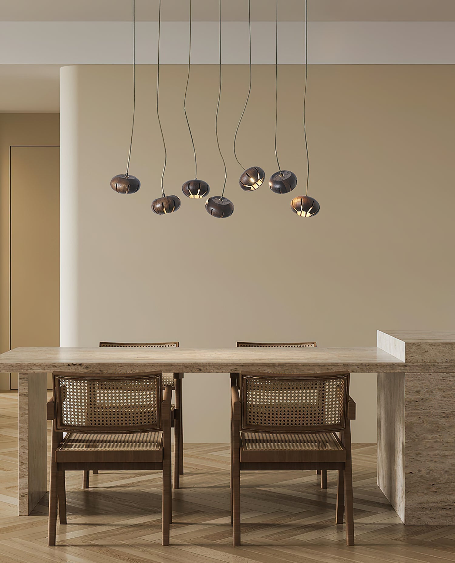 Zasorir Sculptural Marble Cluster Pendant Light - Letslighting