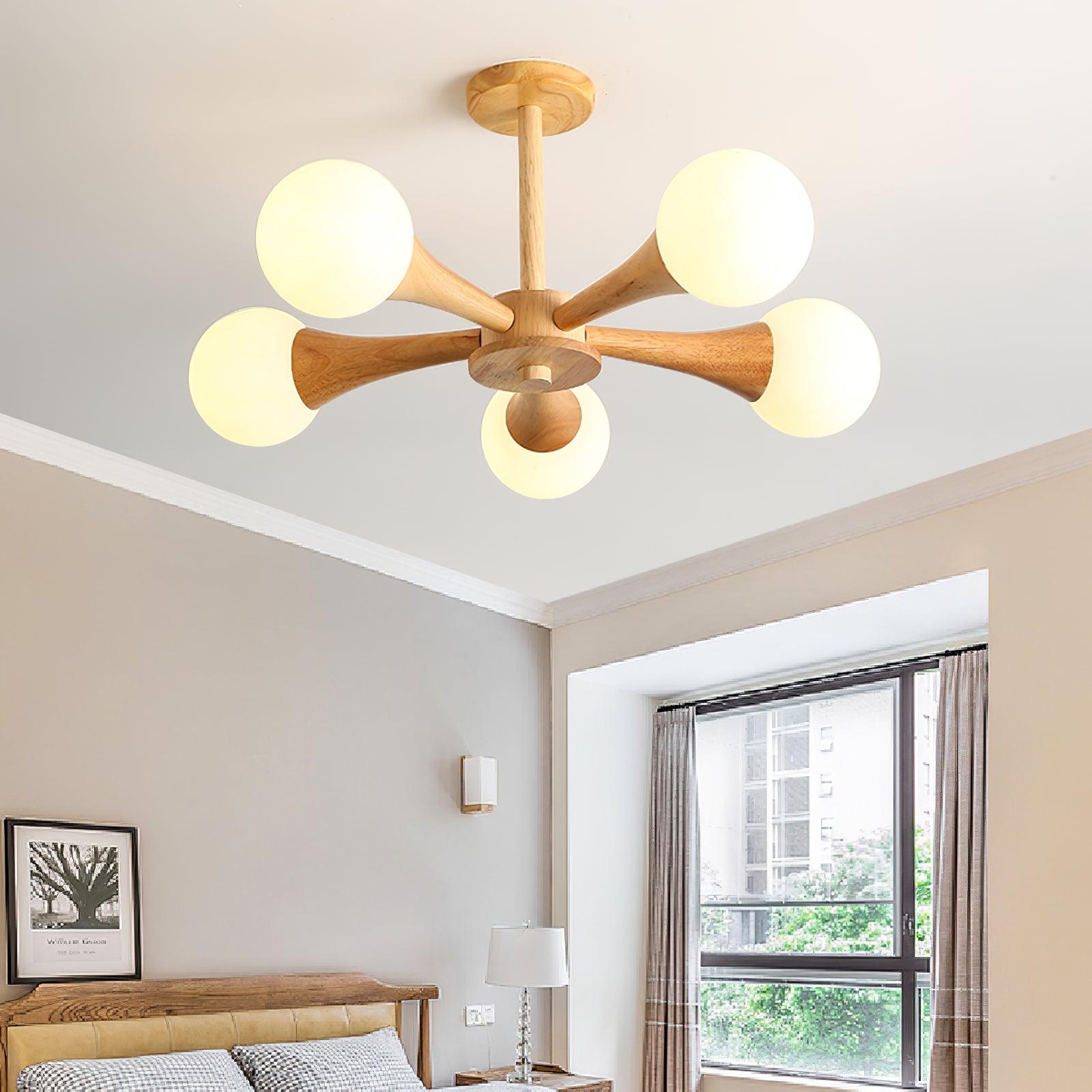 Wooden Nera Chandelier - Letslighting