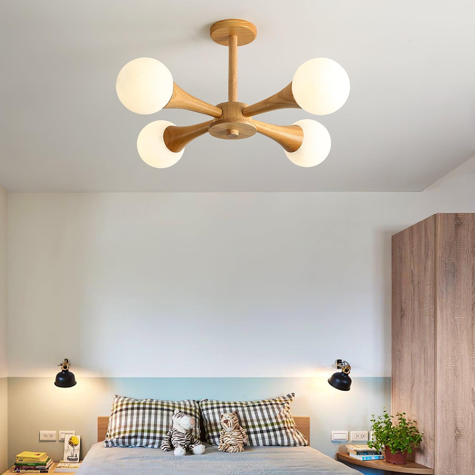 Wooden Nera Chandelier - Letslighting