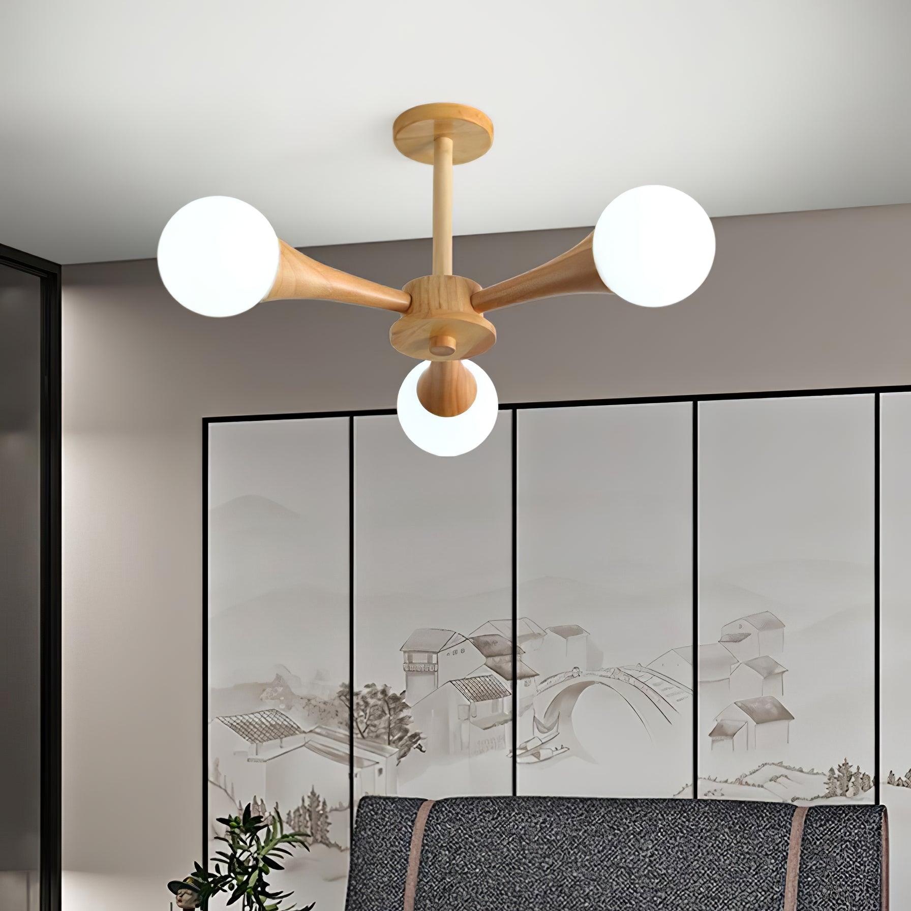 Wooden Nera Chandelier - Letslighting