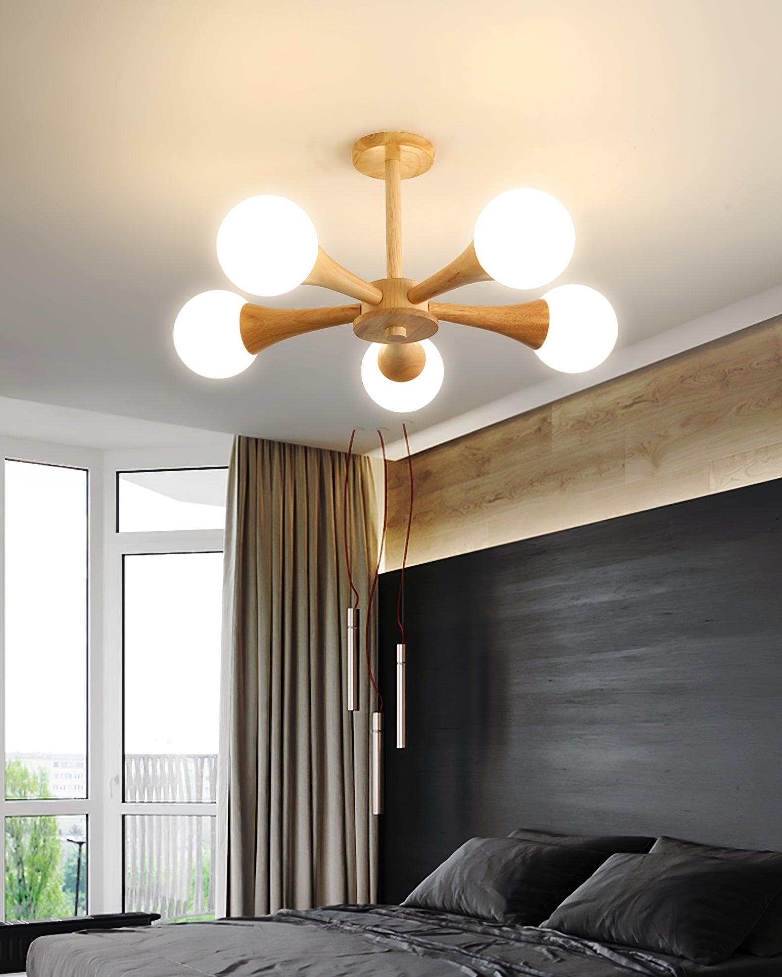 Wooden Nera Chandelier - Letslighting