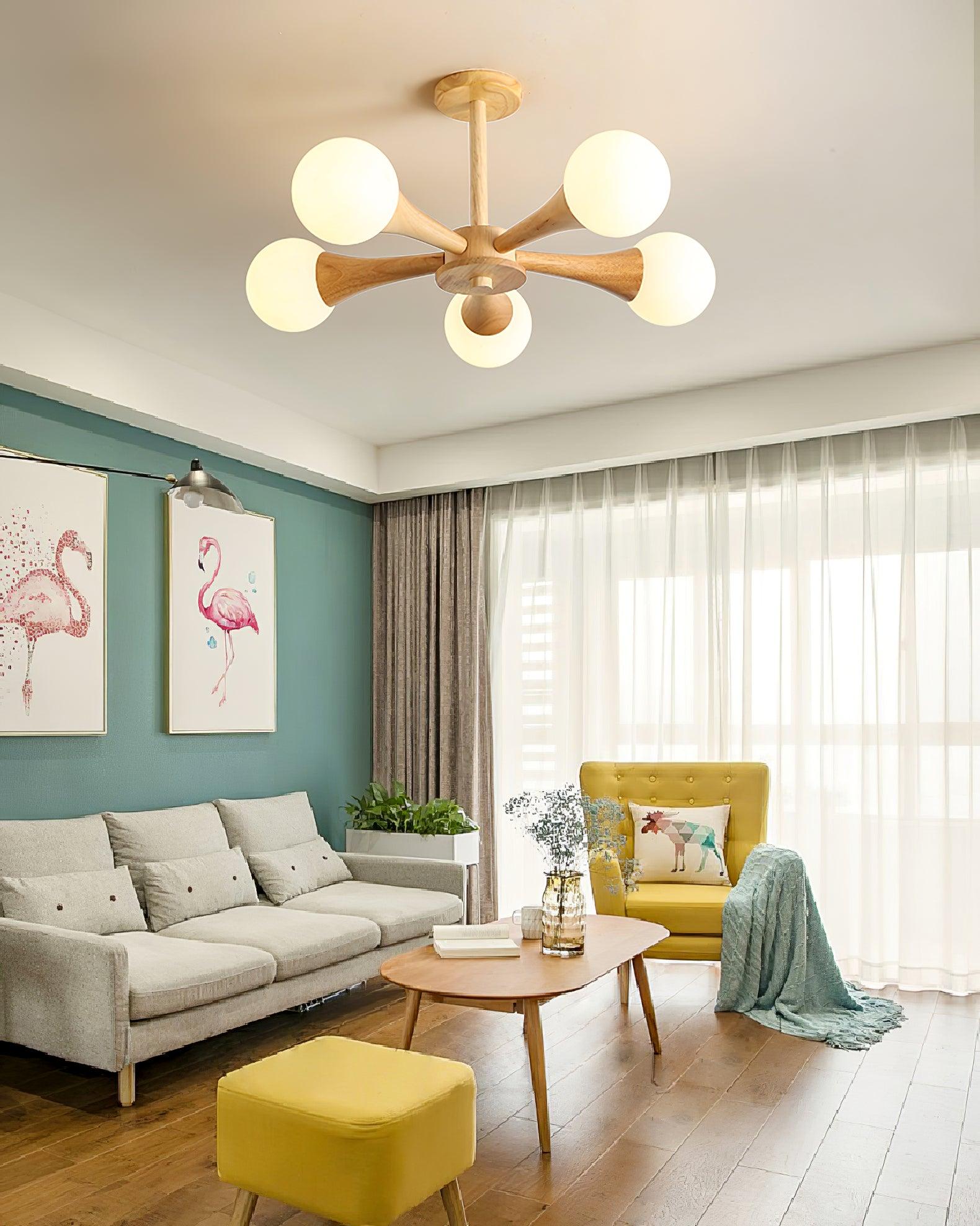 Wooden Nera Chandelier - Letslighting