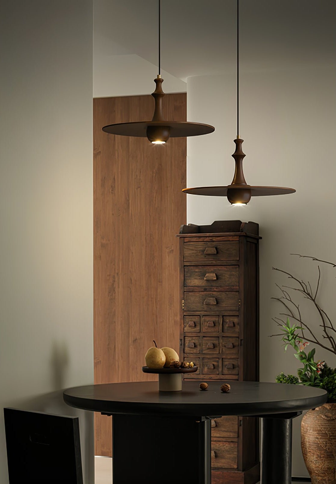 Wooden Spin Pendant Light - Letslighting