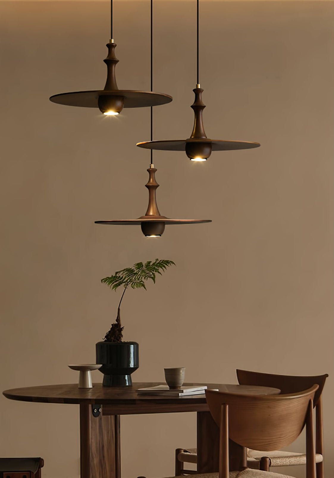 Wooden Spin Pendant Light - Letslighting