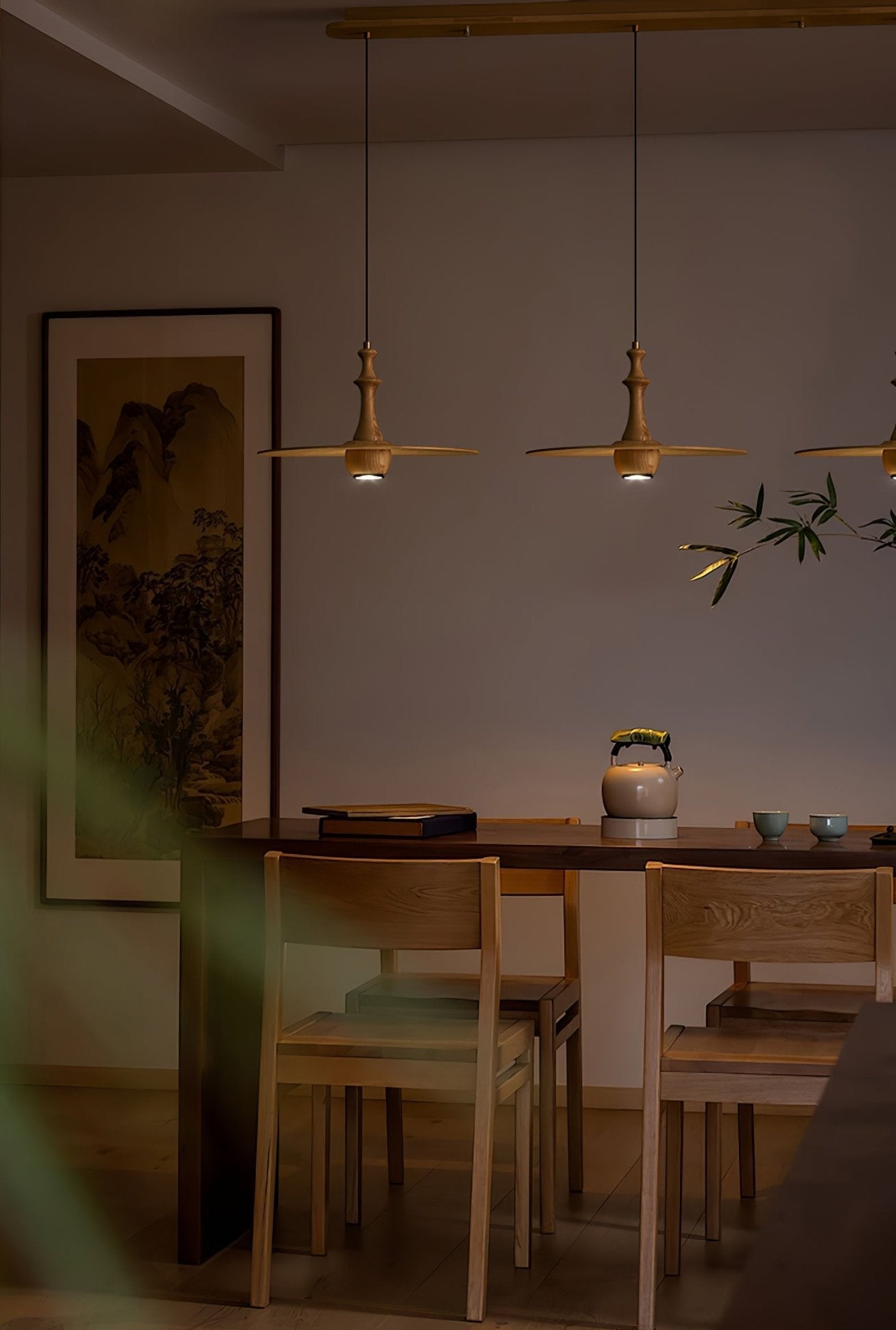 Wooden Spin Pendant Light - Letslighting
