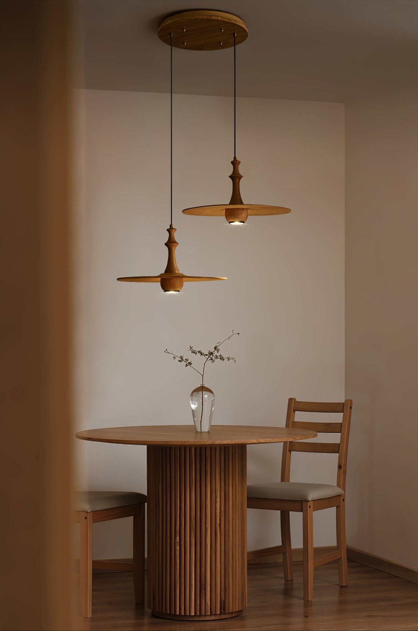 Wooden Spin Pendant Light - Letslighting