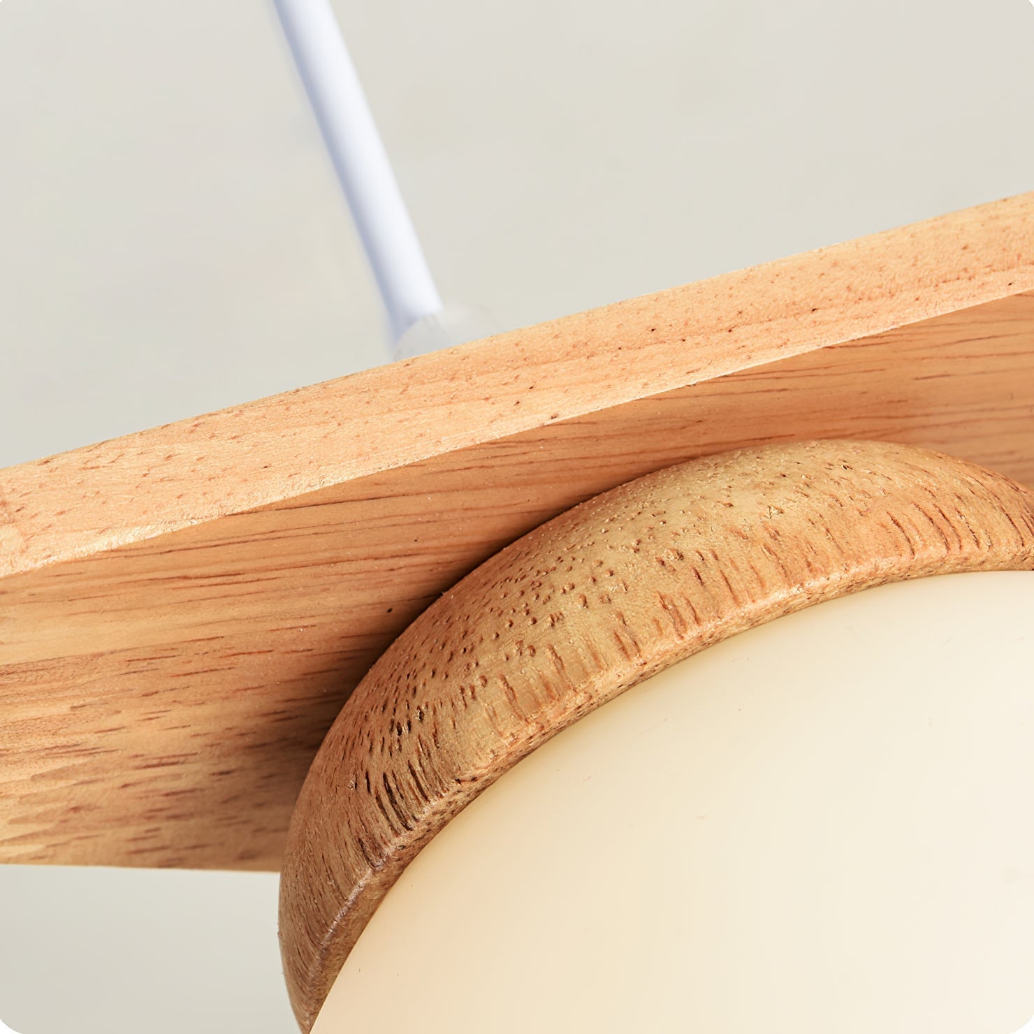 Zothaus Premium Nordic Star Glass Wooden Chandelier - Lamp Copper