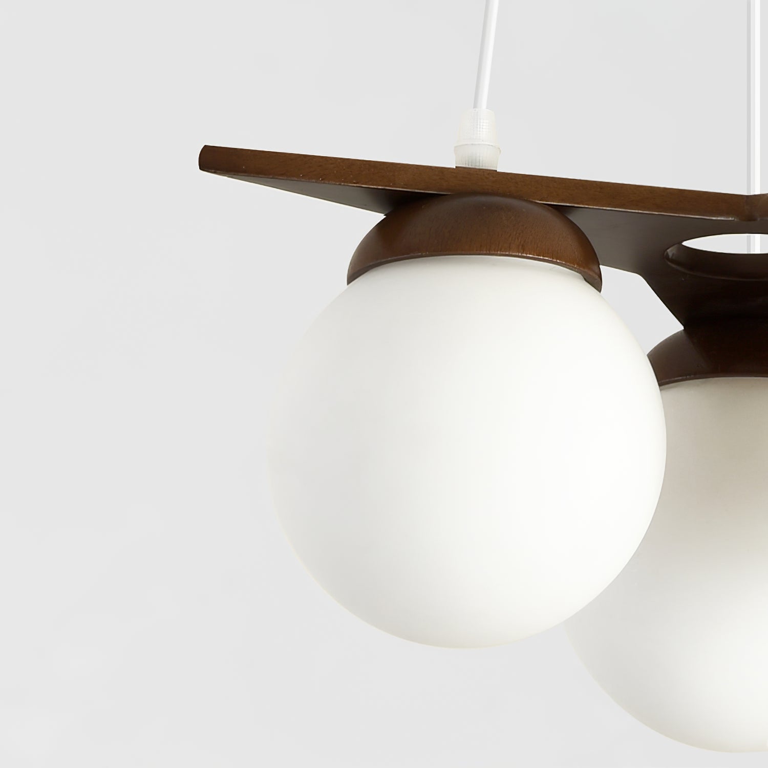 Zothaus Premium Nordic Star Glass Wooden Chandelier - Lamp Copper