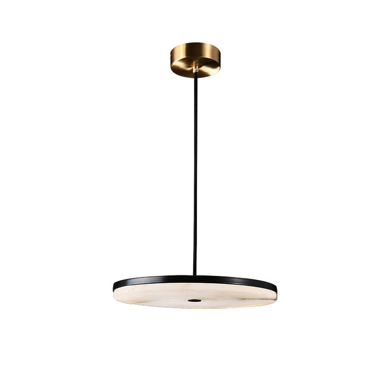 Utalion Modern Minimalist Metal Alabaster Pendant Light - Lamp Copper