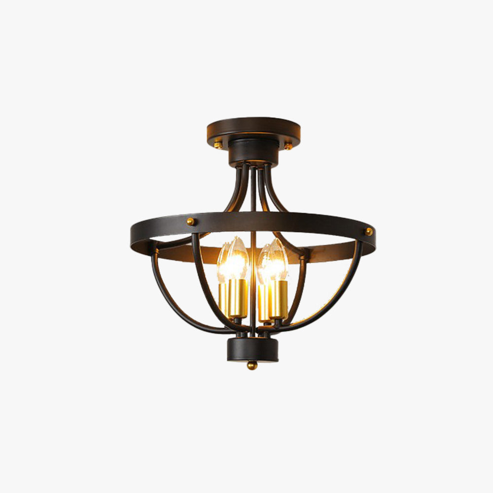 Silva Retro LED Lámpara colgante Negro Metal Salón/Dormitorio/Comedor