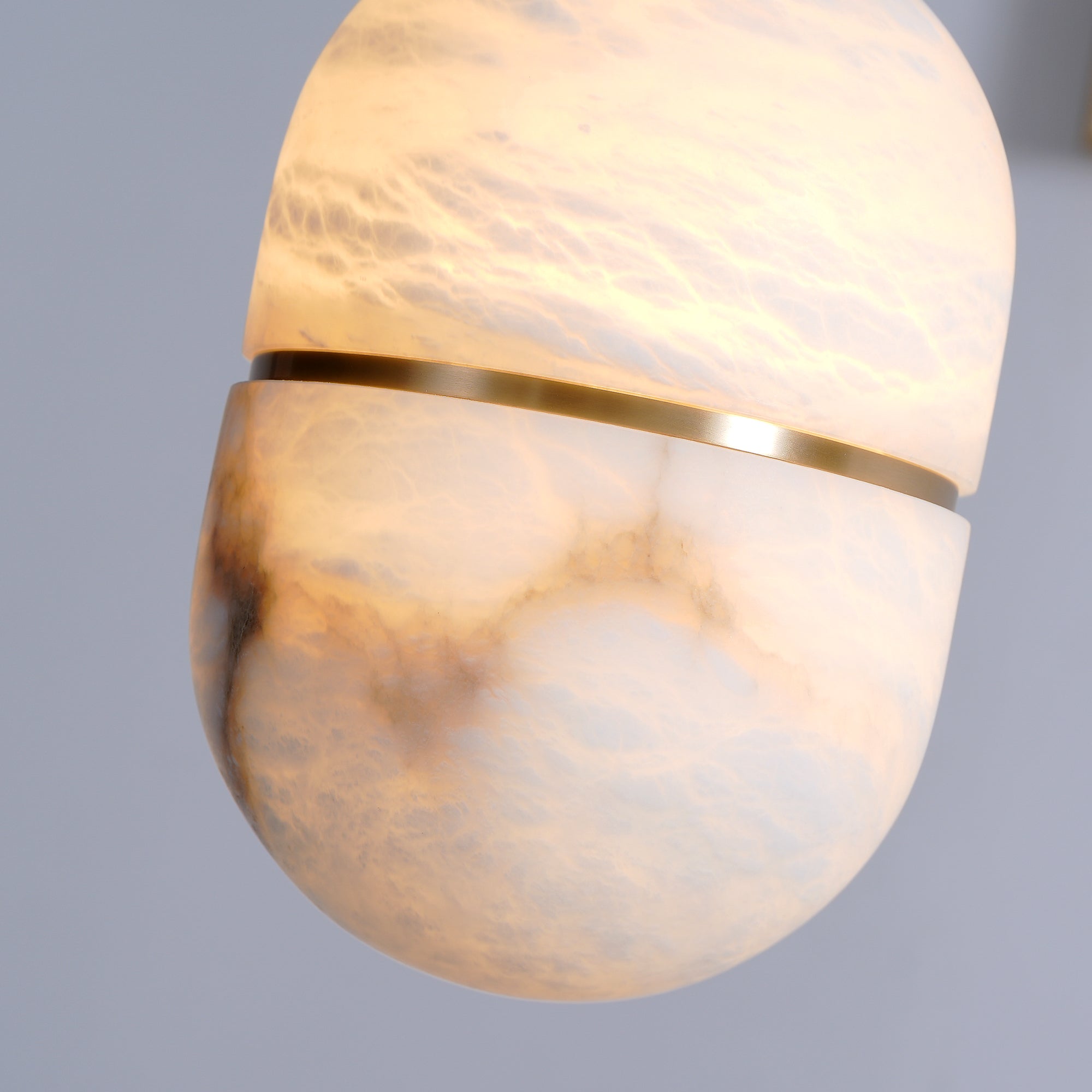 Strata Alabaster Pendant Light Capsule-shaped - Letslighting