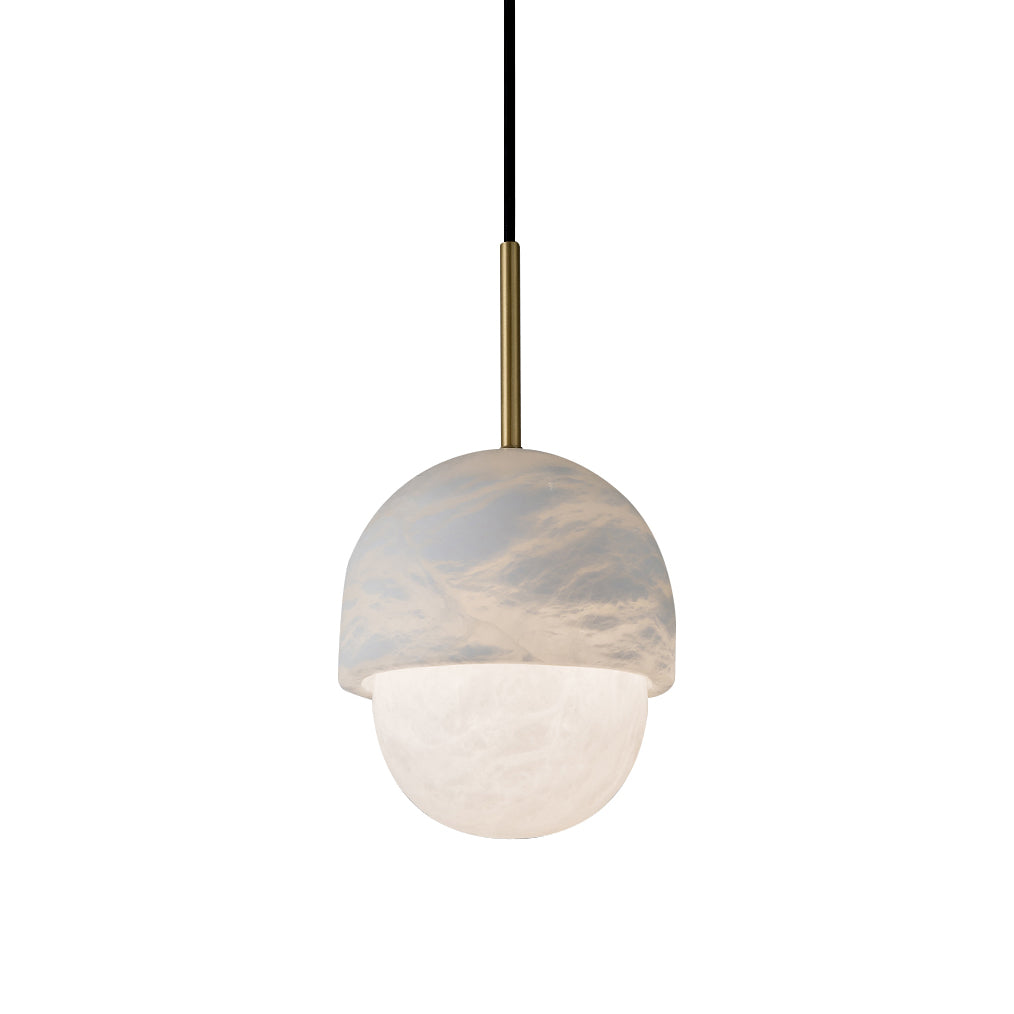 Aurzorus Modern Minimalist Art Alabaster Pendant Light - Lamp Copper
