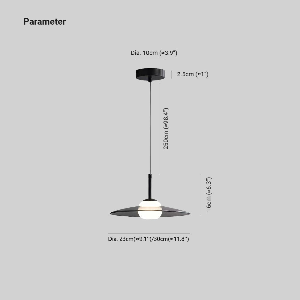 Arisha Design Largo Lámpara Colgante Metal Vidrio Dormitorio Comedor