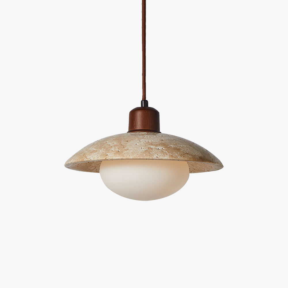 Valentina Lámpara Colgante LED de Vidrio Circular Estilo Retro Wabi-Sabi