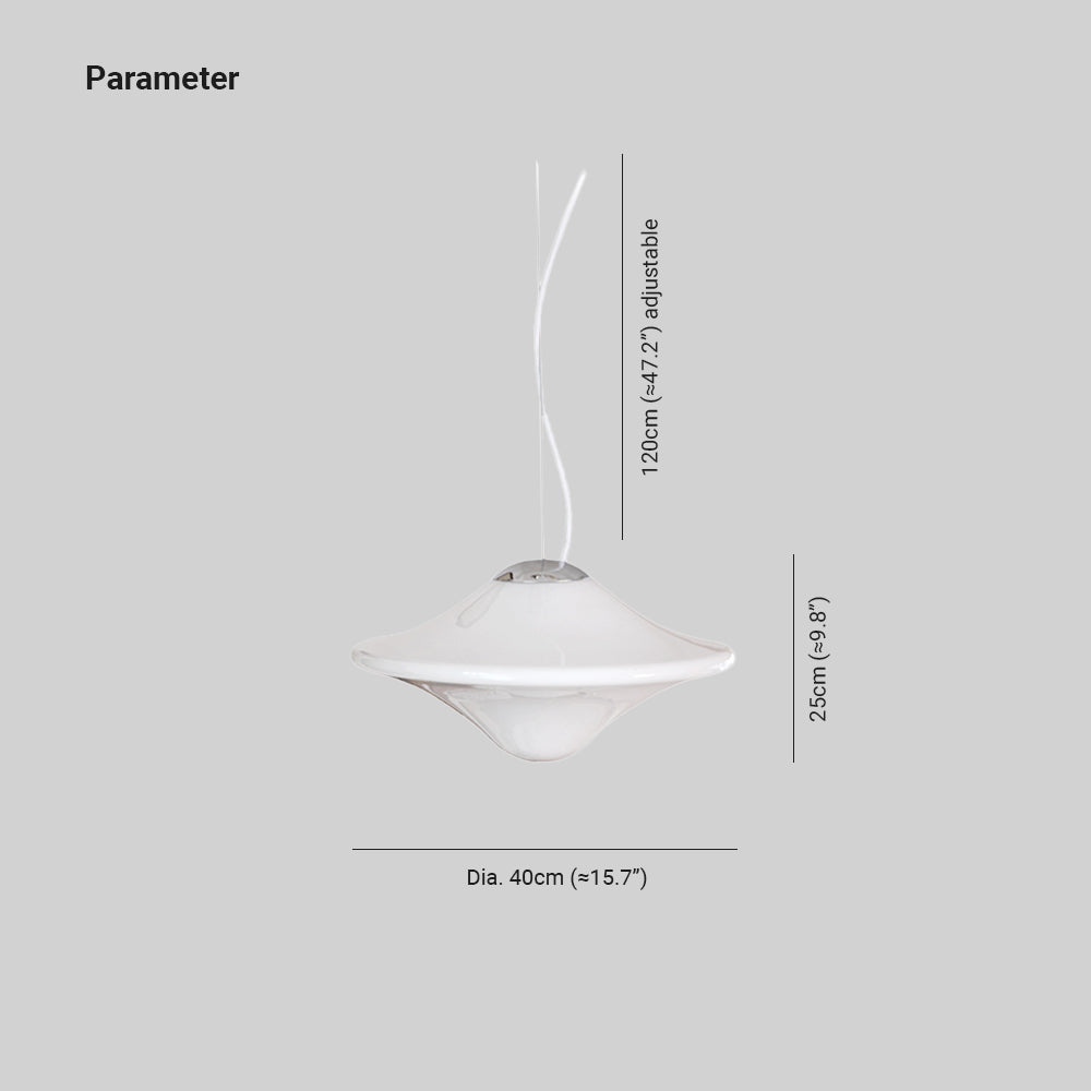 Valentina Moderno OVNI Metal Vidrio LED Lámpara Colgante Estudio