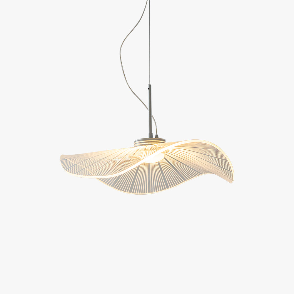 Ritta Diseño Loto Hoja Metal Acrílico LED Lámpara Colgante Dormitorio