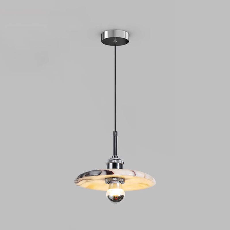 Ovelion Premium Nordic Art Marble Metal Pendant Lamp - Lamp Copper