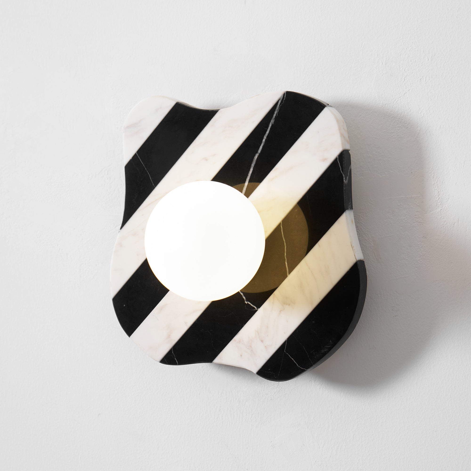 Curinis Individual Creativity Zebra Marble Glass Wall Lamp - Lamp Copper