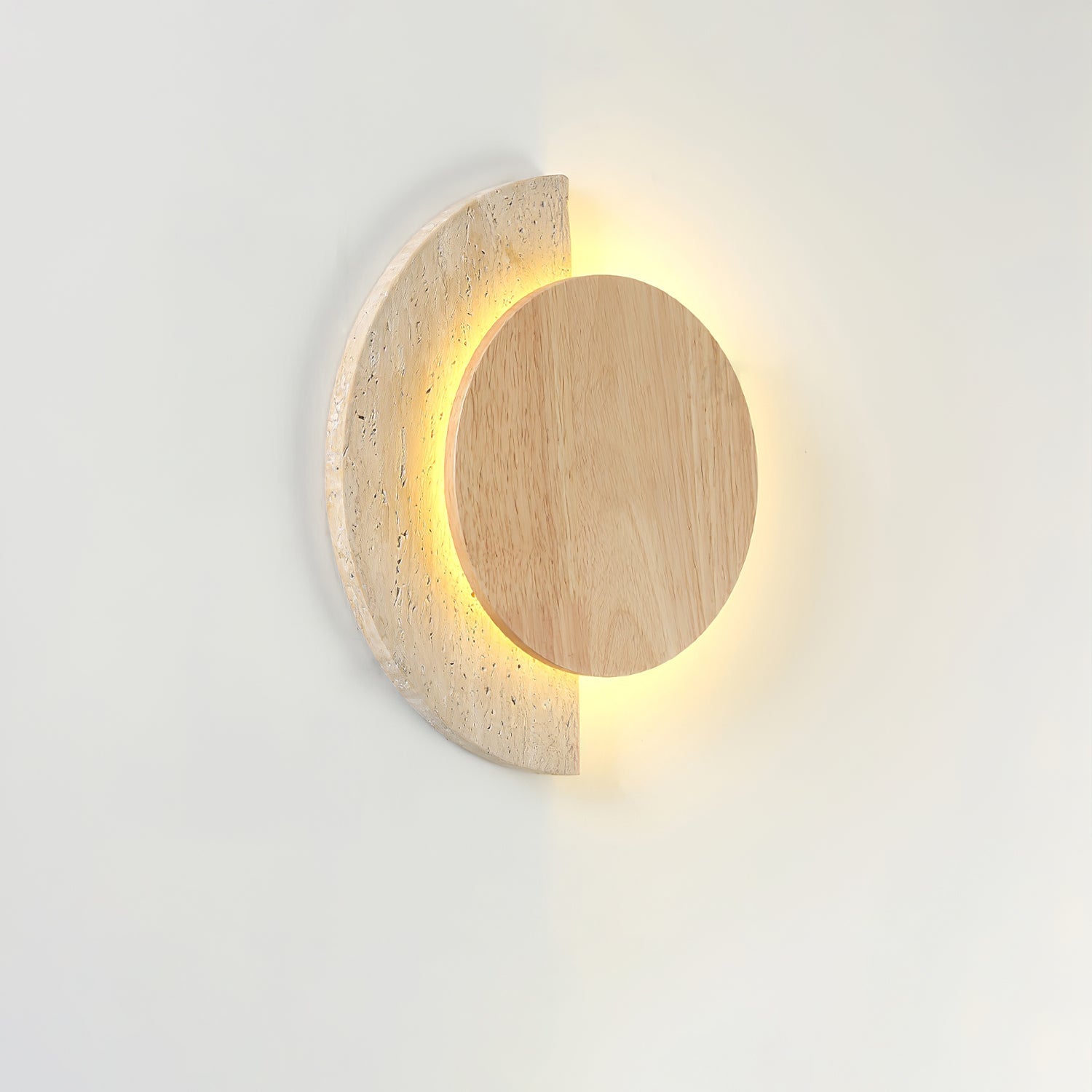 Coraeen Half-Moon Travertine Wall Light - Letslighting