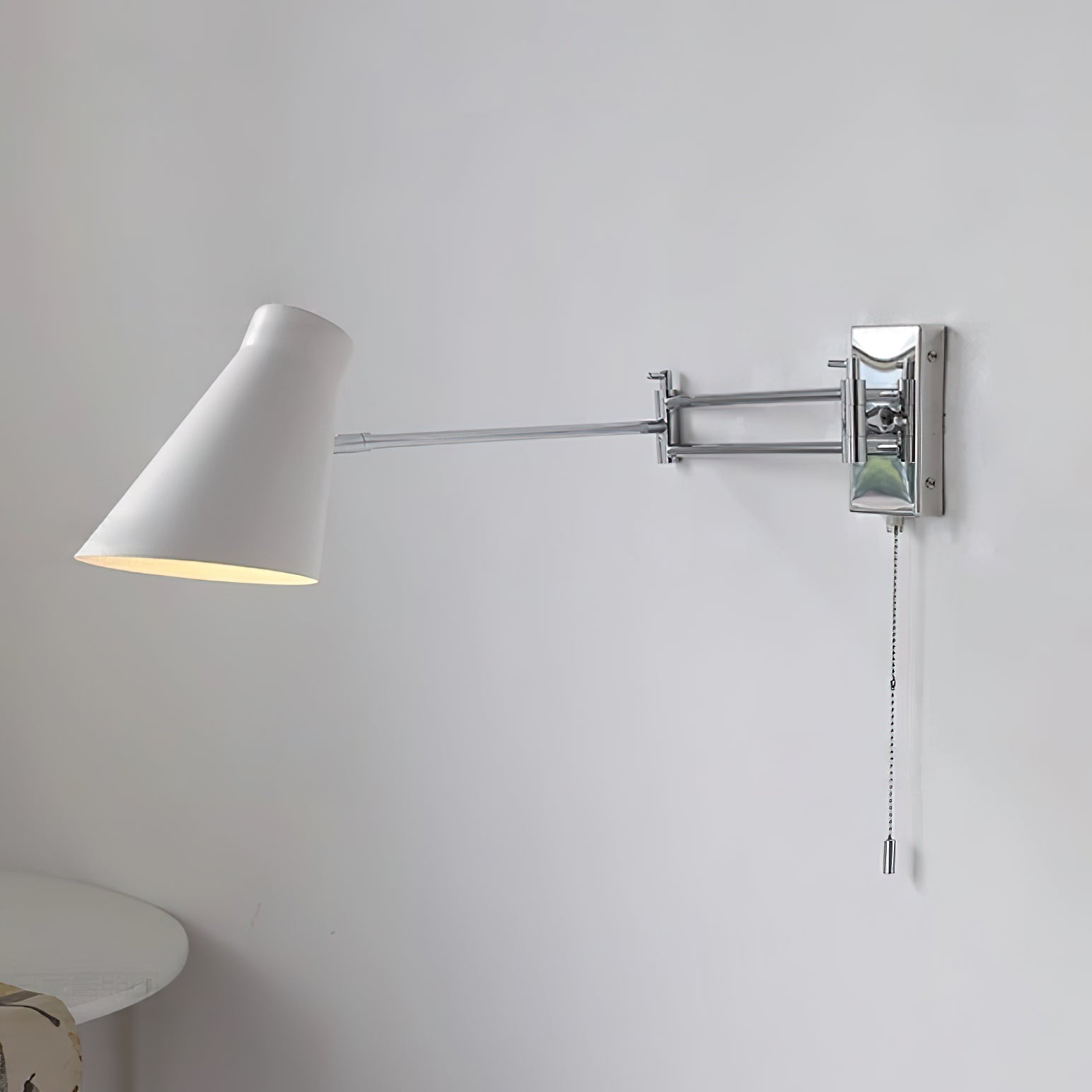 Wall Lamp Swing Arm Chrome Adjustable Industrial - Letslighting