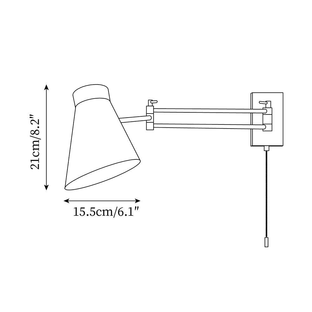 Wall Lamp Swing Arm Chrome Adjustable Industrial - Letslighting