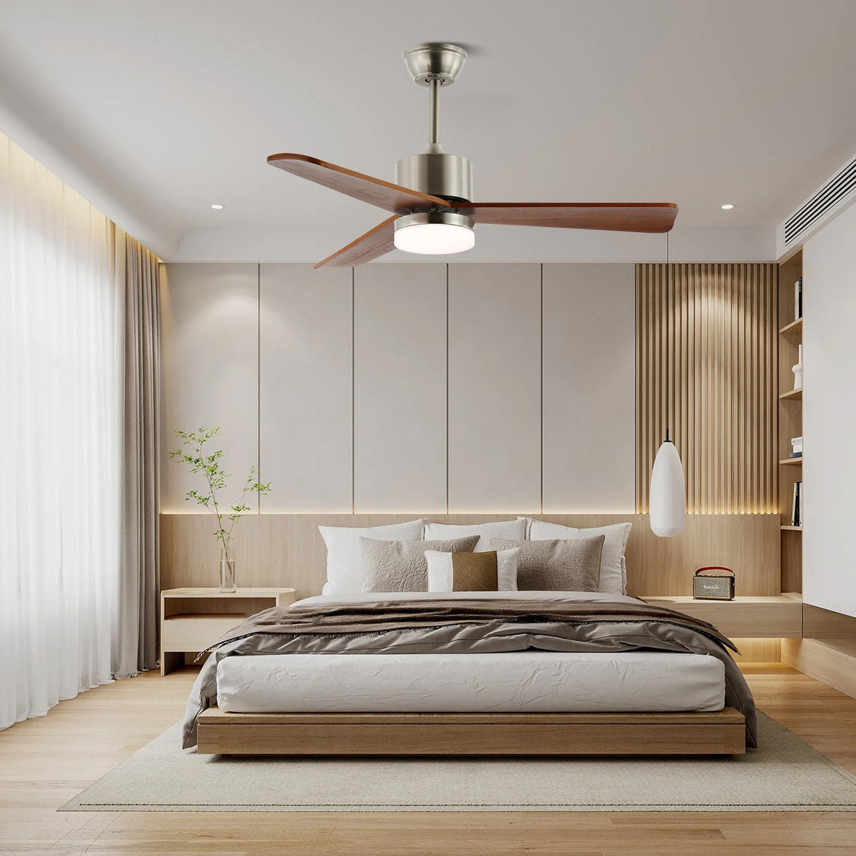 Ventilador de techo Ventio con luz LED integrada.