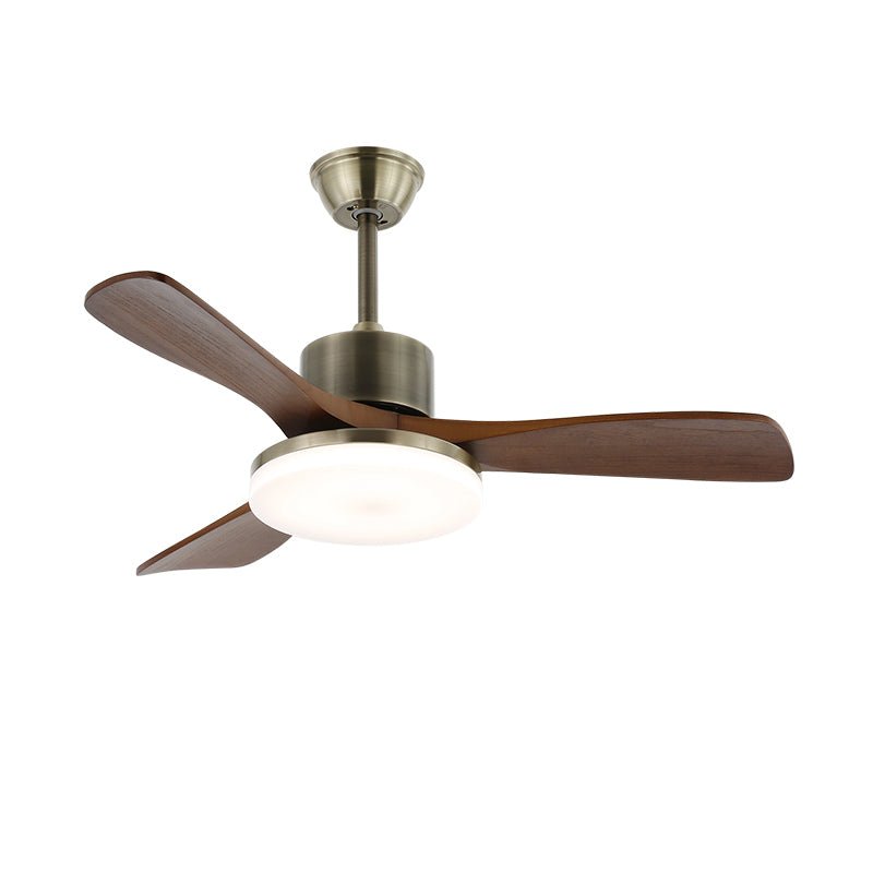 Ventilador de Techo Ventio Minimalista Plateado y Madera con Luz