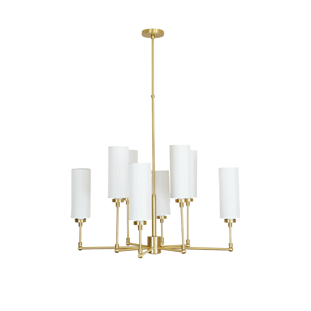 Artemis Chandelier Brass Fabric