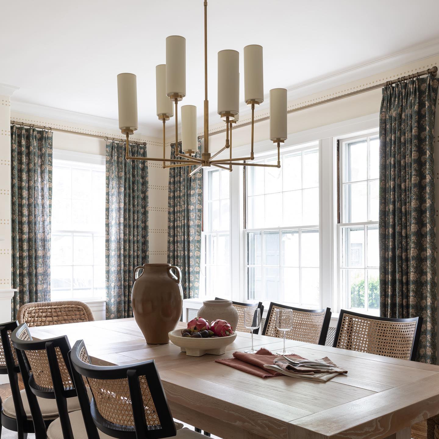 Artemis Chandelier Brass Fabric