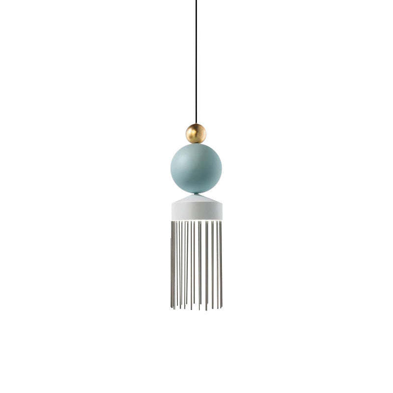 Valentina Moderna Geométrica Metal Lámpara Colgante Azul/Gris