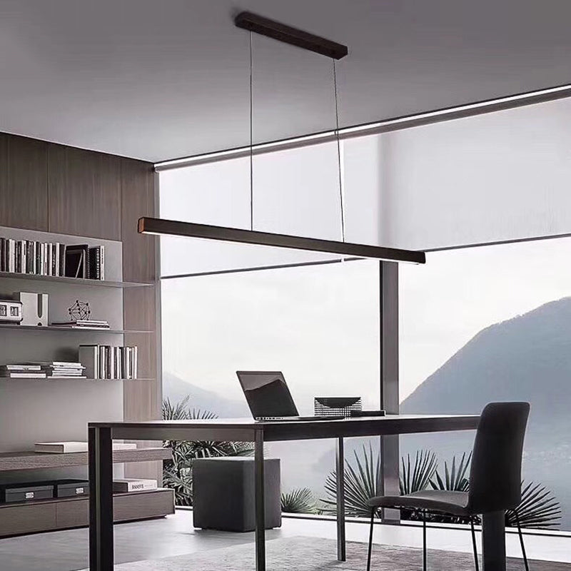 Arisha Minimalista lineal Metal/Madera Lámparas Colgantes Negra/Blanca