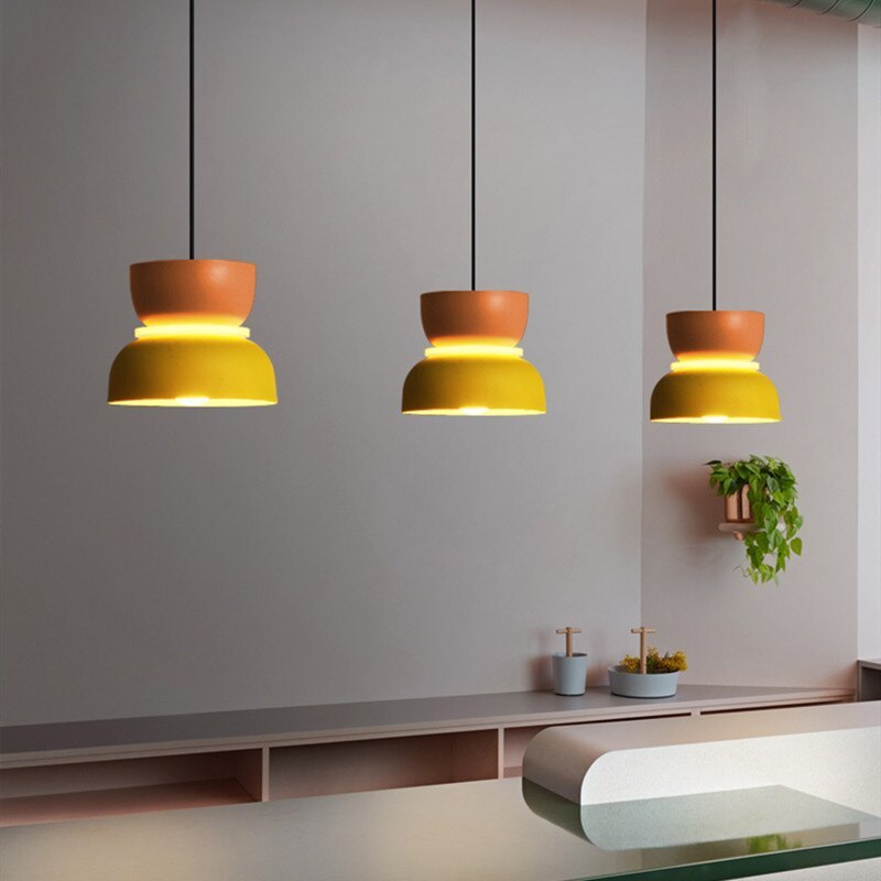 Valentina Moderna Domo LED Metal Lámpara Colgante Multicolor