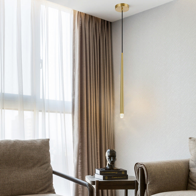 Arisha Moderna Lineal Metal/Acrílico Lámpara Colgante Dorada