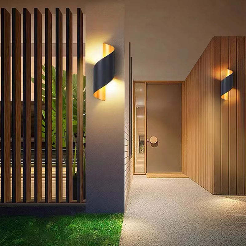 Ray Moderno Diseño Metal/Acrílico LED Aplique de Pared Blanco/Negro/Dorado